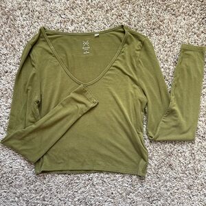 PacSun Olive Long Sleeve Tee